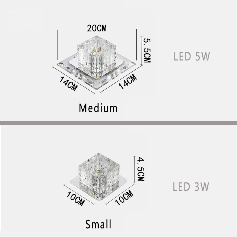 Светодиодный потолочный светильник Современный хрустальный потолочный светильник квадратный домашний декор Прихожая Гостиная Прихожая