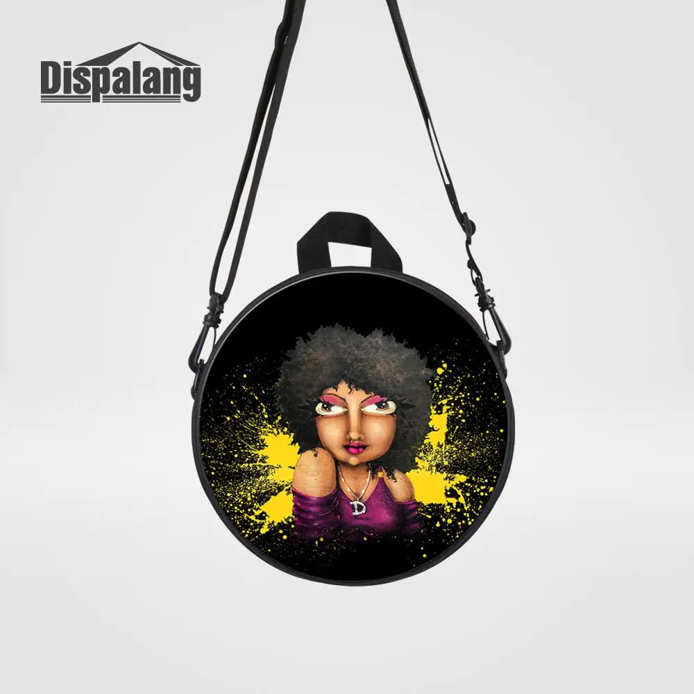 Backpack03 Dispalang мини круглый рюкзак АФРИКАНСКАЯ ДЕВУШКА печатная сумка для школы Женская сумка через плечо Дети Multufuncional школьный ранец - Цвет: Backpack03