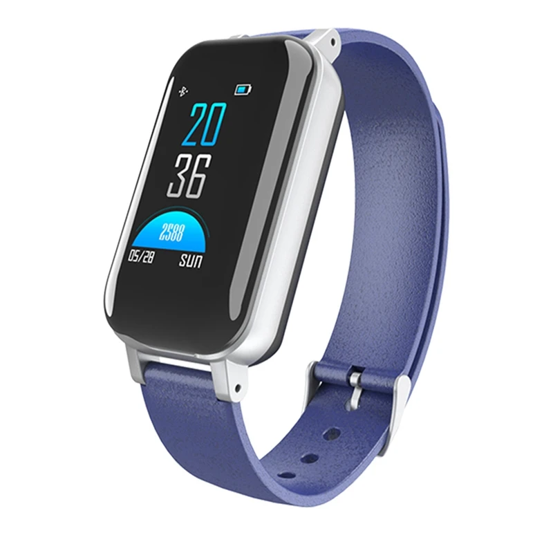 T89 Tws Smart Binaural Bluetooth Headphone Fitness Bracelet Heart Rate Monitor Smart Wristband Sport Watch Men Women Blue T89 Tws Smart Binaural Bluetooth Headphone Fitness Bracelet Heart Rate Monitor Smart Wristband Sport Watch Men Women Blue