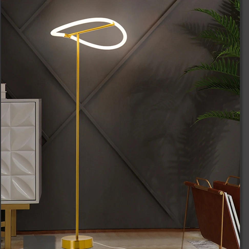 LED postmodernistyczna złoto-biała nuty LED lampa LED światło lampa LED podłogowa światło podłogowe do badania Foyer jadalnia sypialnia