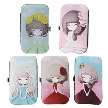 7 шт педикюр/Маникюрный набор кусачки для ногтей Очиститель кутикулы Уход Набор Чехол