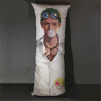 

ONE PIECE The Straw Hat Pirates Swordman Roronoa Zoro Ultra Short Plush Pillow Creative Cartoon Sofa Back Cushion X3161