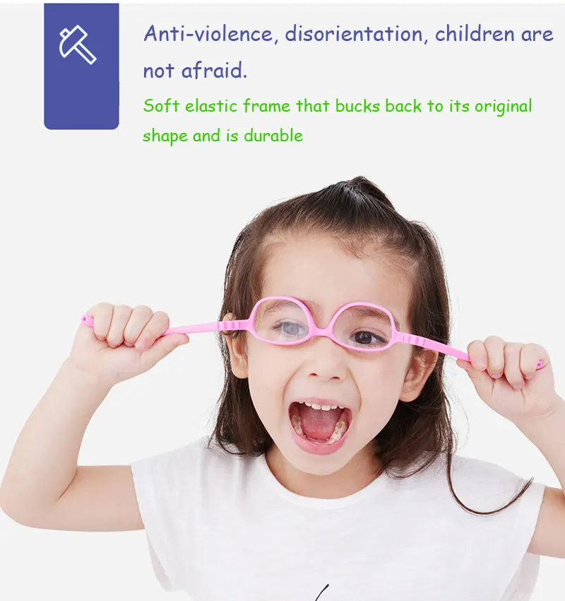 blue light glasses women Kids Glasses Frame Children Blue Light Blocking Glasses Optic Prescription Eyeglasses Custom Myopic Hyperopia Glasses With Rope reading glasses with blue light filter