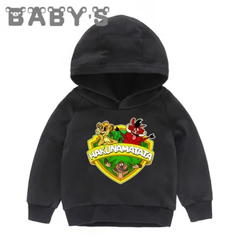 

Children Hooded Hoodies Kids Hakuna Matata Lion King Funny Sweatshirts Baby Pullover Tops Toddler Girls Boys Clothes,KMT2447
