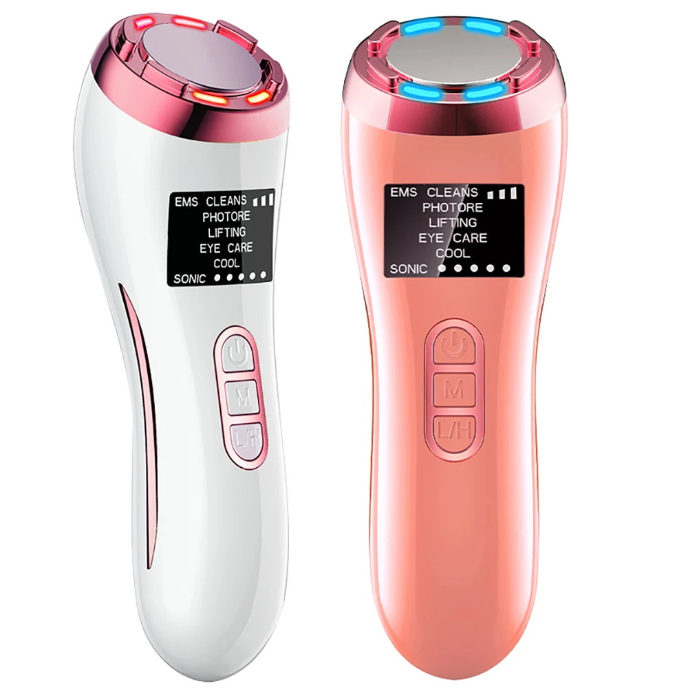7 in 1 RF EMS Beauty Instrument Face lifting Massager Eye Care LED