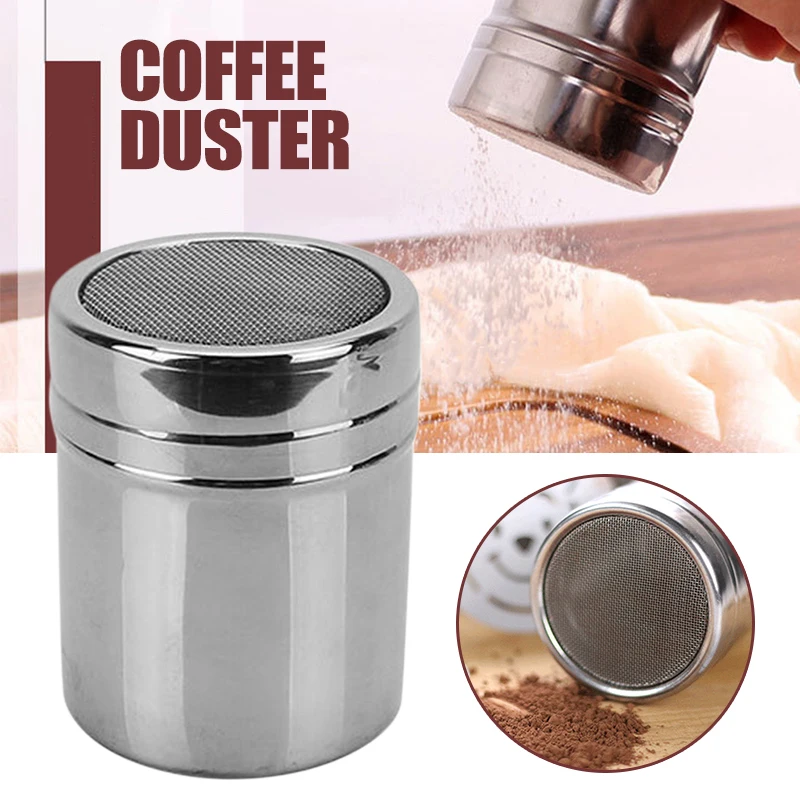 

Stainless Steel Powder Dispenser Icing Sugar Cocoa Coffee Chocolate Powder Shaker Flour Duster Kitchen Filter Cooking Tools