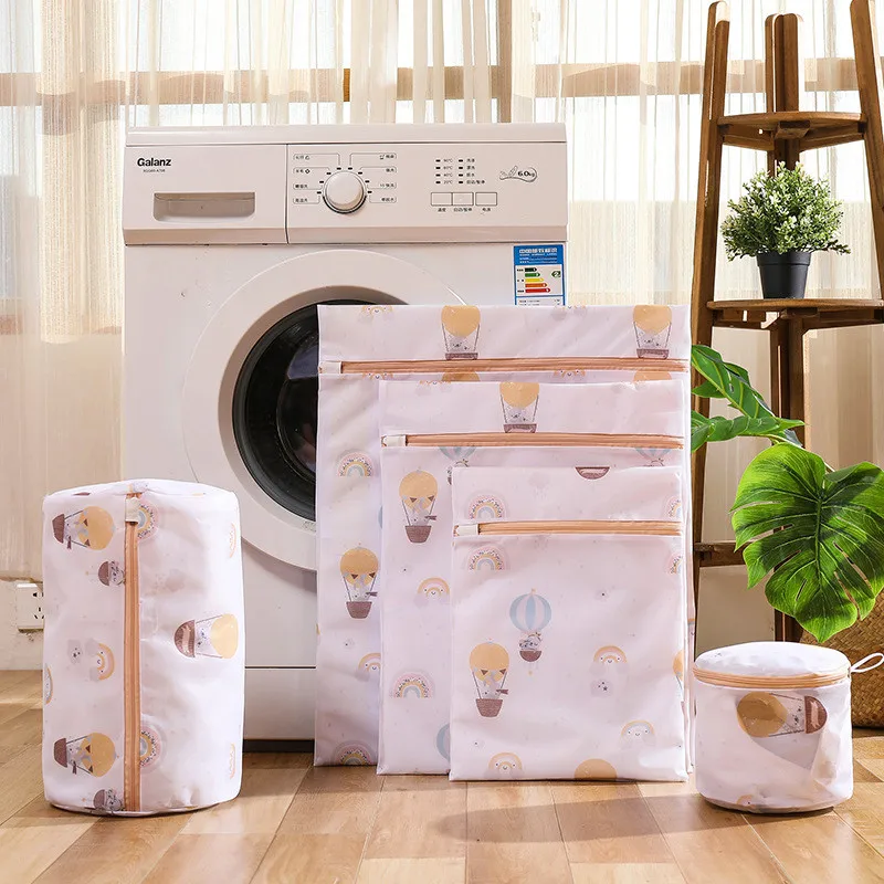 6 Sizes Printing Foldable Laundry Bag Washing Travel Storage Organizer Mesh Net for Bra Polyester Modern laundry bag,laundry bags