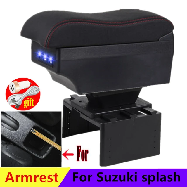 Für Suzuki splash Armlehne Für Suzuki splash Auto Armlehne box Innen USB  LED inhalt Lagerung box zubehör - AliExpress