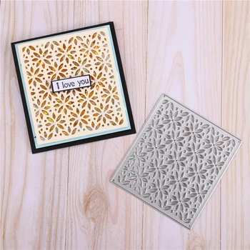 

YaMinSanNiO Background Frame Dies Scrapbooking Cut Die Punching Templates New Embossing Folders for Card Making Craft Stencils