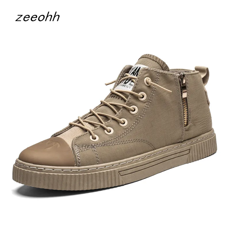 

Classic casual men's vulcanized footwear canvas flat shoes high-top spring autumn breathable comfortable sneakers men zapatillas