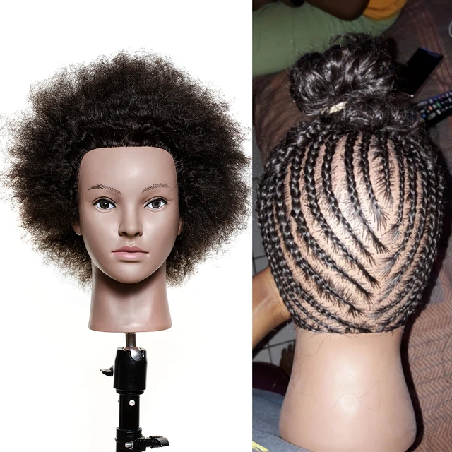 Training Head Mannequin Head With Human Hair For Braiding 100% Real Hair