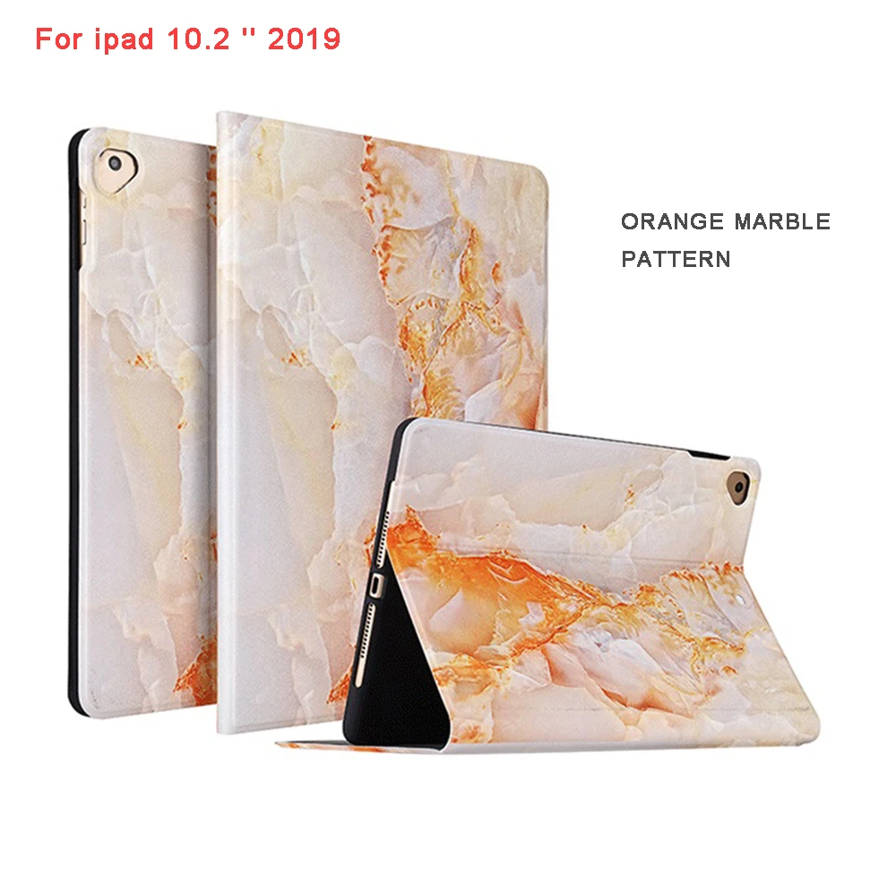 

iCozzier Marble Pattern Case For New iPad 7th Generation 10.2" 2019, Auto Sleep/Wake, Lightweight Shockproof Stand Cover Case