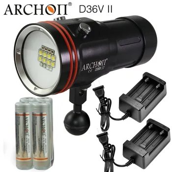 

ARCHON D36V-II D36V II W43VP ( W42VR D36VR D37VP W43VP Upgraded version) 6000lm Underwater Video Light Diving Flashlight Torch