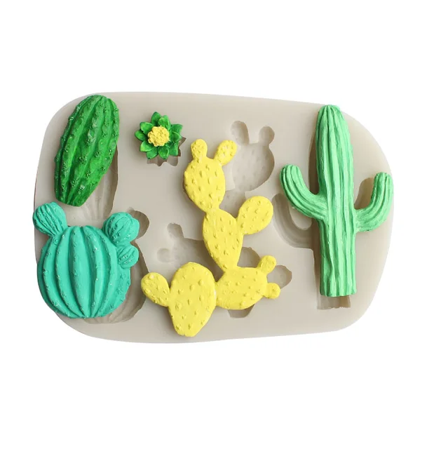 Kaktusz Szilikon Penész Cukorcraft Csokoládé Cupcake Sütő Fondant Sütemény Díszítő Szerszámok - Image 3