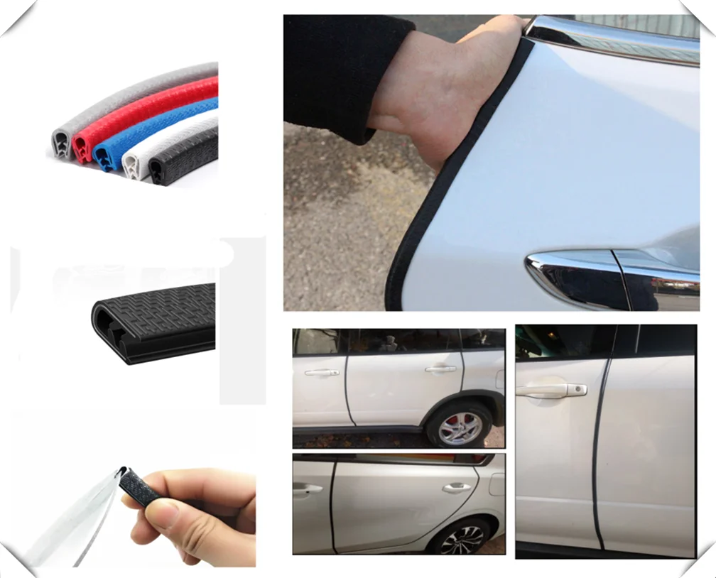 Car Styling Sticker Door Edge 5M Guard Plate Trim Strip Seal Retrofit Per Audi I Ah Ah A8 A3 A4 A6 A5 Q7 R A3 3 Porte