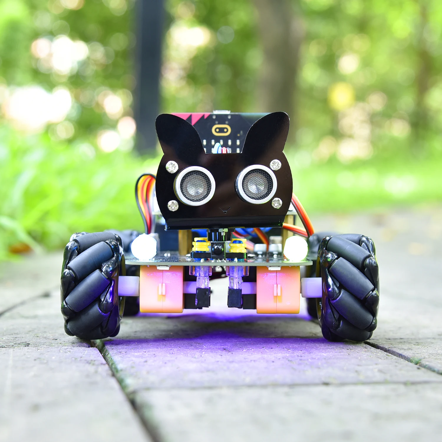 Keyestudio Mecanum Wheel Robot Micro:bit Robot Car Diy Electronic Kit Support APP Control and Make Code program
