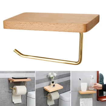 

Nordic Luxury Paper Towel Rack Wooden Tissue Paper Storage Holder Toilet Roll Paper Holder Bathroom Organizer Tools Wall Decor