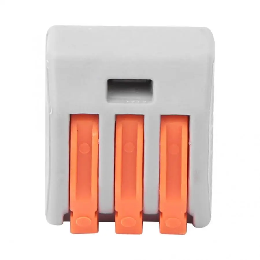 100Pcs Connection Terminal PCT-213 Wiring Connector Quick Wire 3 Port Conductor Terminal Adapter Block