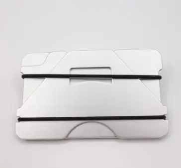 silver2 Дизайн Алюминиевый металлический RFID блокирующий кредитный держатель для карт минималистичный кошелек для карт для мужчин Женский кошелек для путешествий Органайзер красочный - Цвет: silver2