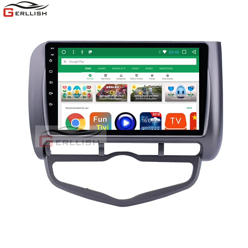 Полный сенсорный экран android автомобильный gps навигация Мультимедиа dvd-плеер для Honda fit jazz 2002-2008 стерео