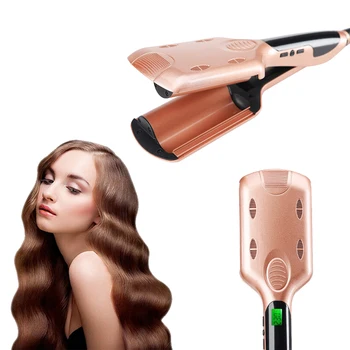 

32 mm Wave Curling Iron Ceramic Hair Curler Deep Wavy Colander LED Temperature 3 Barrel Hair Crimper Hair Styling Roller Iron