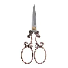 Европейские ретро ножницы, керлинг, узор из нержавеющей стали, острый наконечник, портновские ножницы, ножницы ручной работы, инструменты для творчества