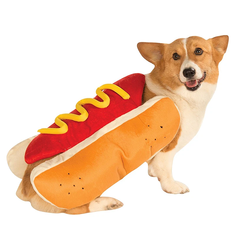 Funny Halloween Costumes For Dogs Pet Clothing Hot Dog Design Dog Clothes Pet Apparel Dressing Up Cat Party Costume Suit