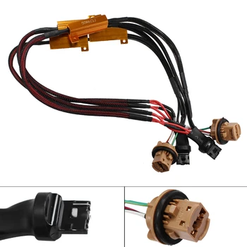 

YUNPICAR 50W 6Ohm 7443 7444NA T10 992 Led Load Resistor-Fix Headlight LED Bulb Fog Lamp Fast Hyper Flash Turn Signal Blink Light