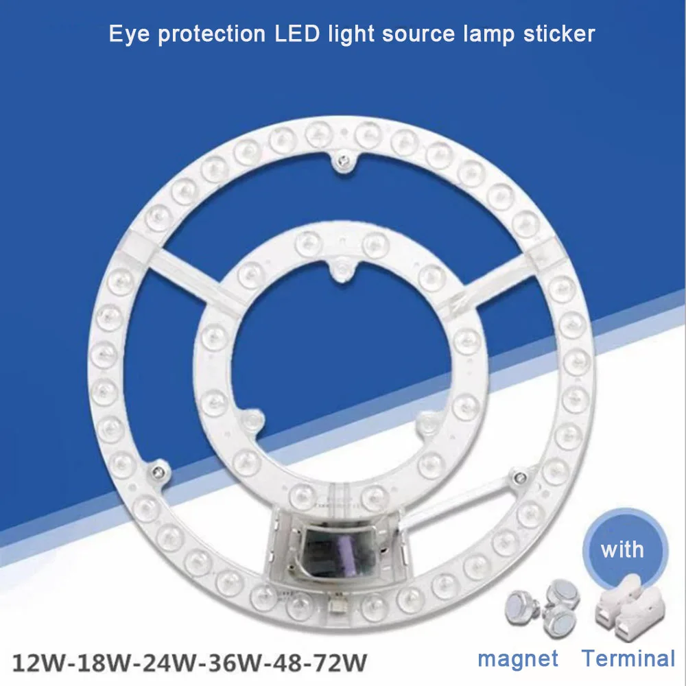 LED Highlight Module Ceiling Lamp Source SMD Lens Panel Warm/White/Neutral Light 12/18/24/36/48/72W Home Lighting Source Replace
