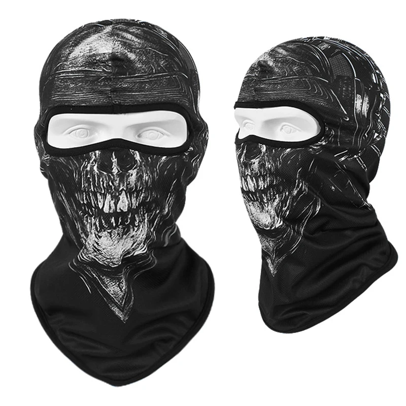 Маска для мотоцикла HEROBIKER, Балаклава, мотоциклетный костюм с черепом, банданы, маска для Хэллоуина, маска для лица с изображением призрака, маска для ресниц, мото - Цвет: 35