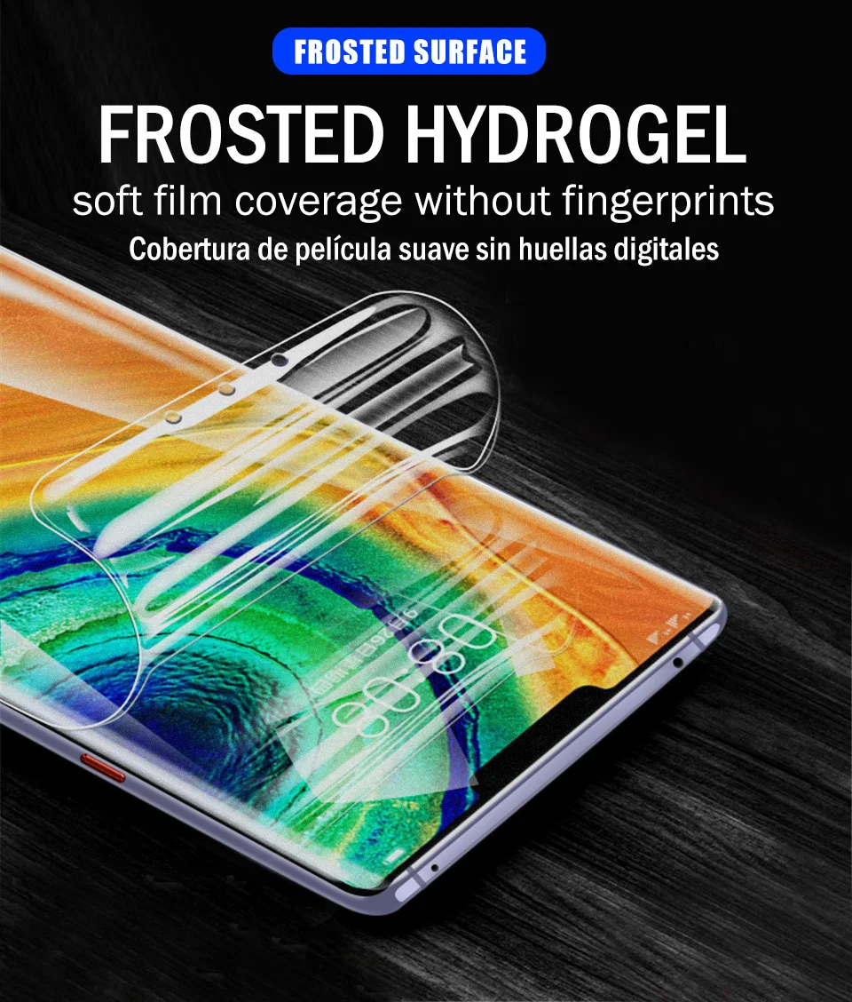 100D Frosted Hydrogel Film For Huawei P20 Lite Screen Protector For P30 Mate 20 30 Pro P Smart Full Cover Film Note Glass