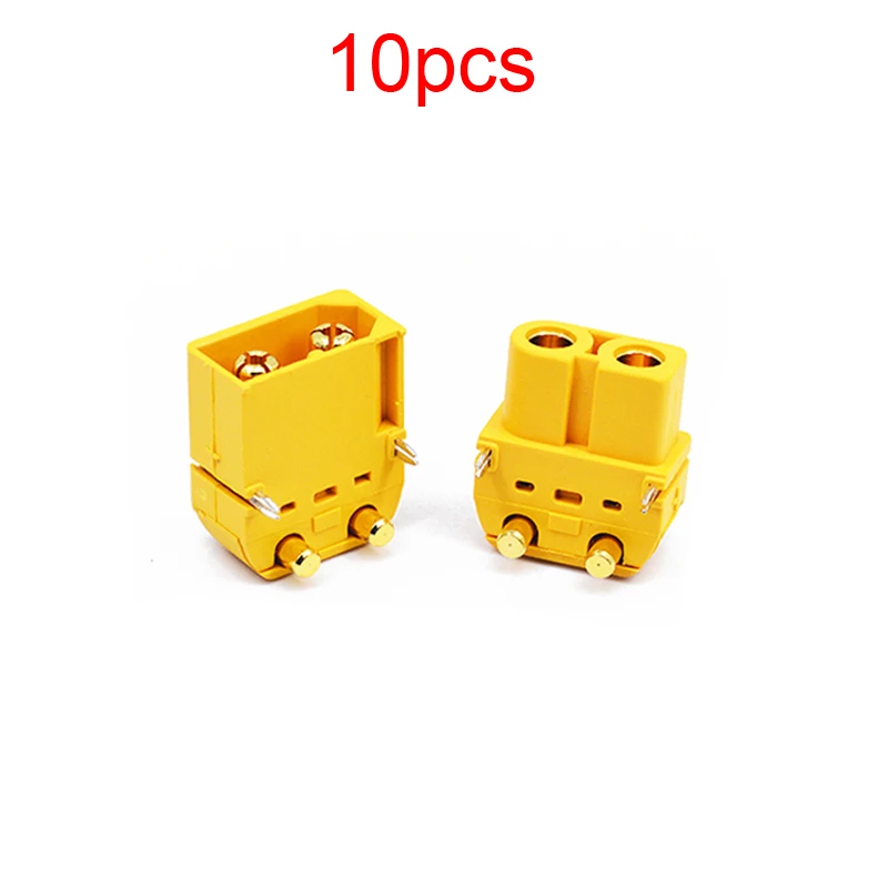 

10PCS Amass XT60PW XT60-PW Brass Gold Banana Bullet Male Female Connectors Plug Connect Parts For RC Lipo Battery PCB Board