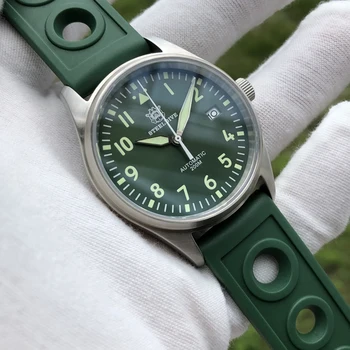 

Pilot Watch Fully Automatic Mechanical Diver Watch Japan NH35 C3 Super Luminous Men's Watches 200m Dive Watch Sapphire Crystal