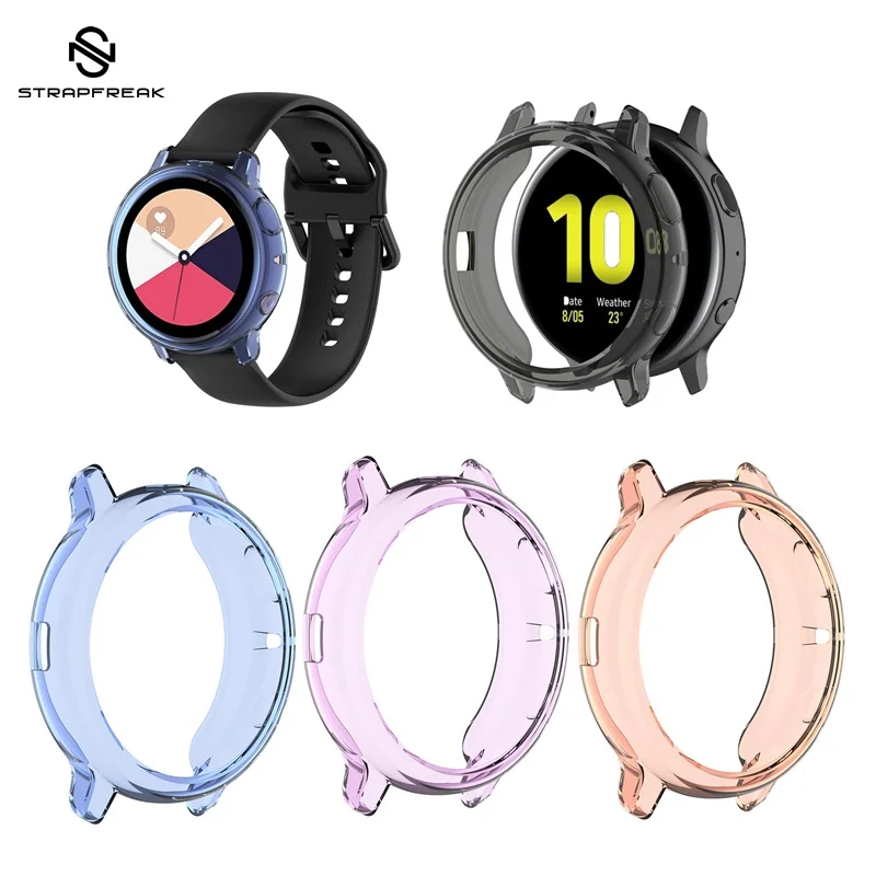 Protective Case for Samsung Galaxy Watch Active 2 Ultra-Thin Full Cover Shell Frame 40mm 44mm Watch Case R830 R820