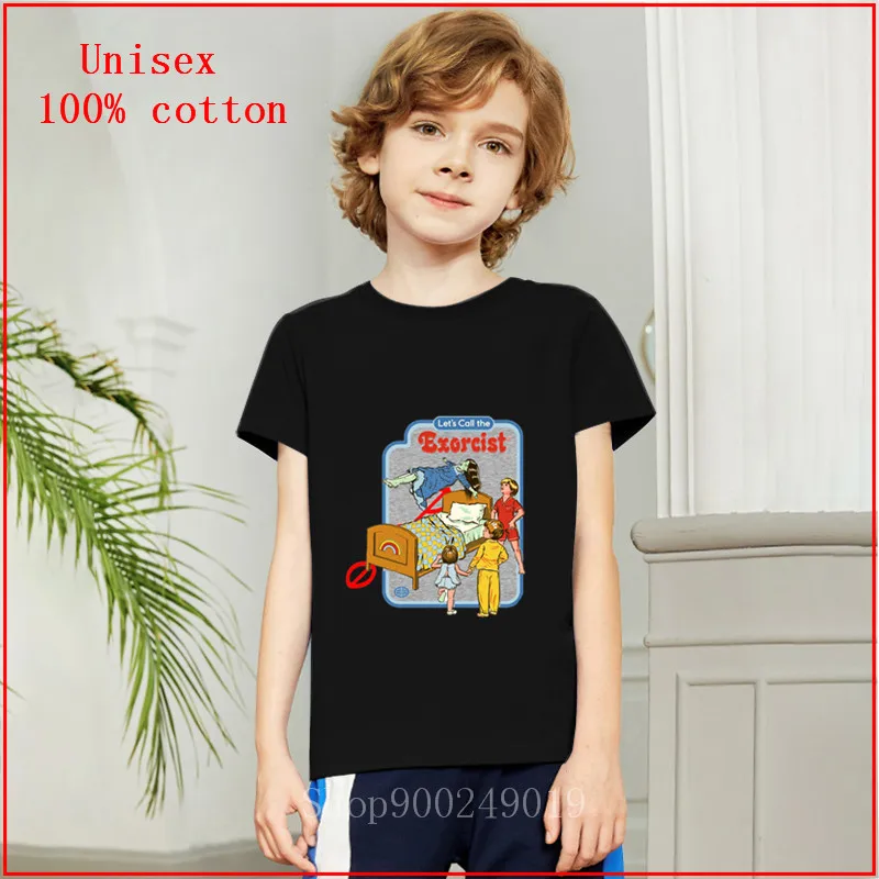 2020 Let's Call the Exorcist Horror Summons Demons boy girl T Shirt 80'S Vintage Cotton Logo Design kids T-Shirt Casual Clothes |