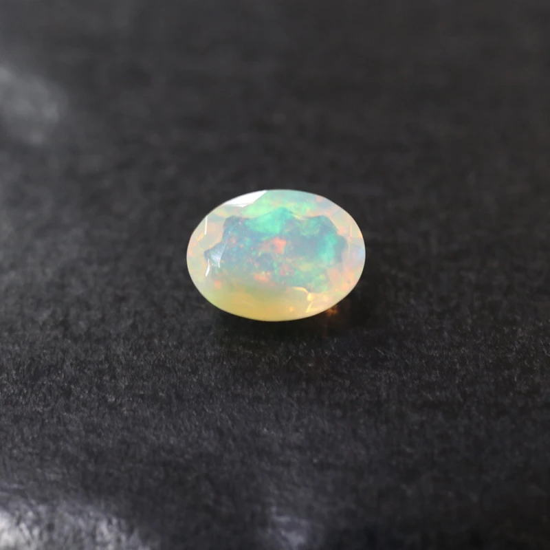 Natural Ethiopian colorful cut opal oval 7*9mm about 1.35ct top quality natural precious loose gemstones DIY jewelry