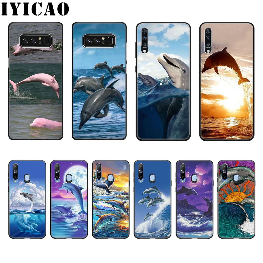 Ocean Animal Dolphin Popular Soft Silicone Case for Samsung A70 A60 A50 A40 A30 A20 A10 M40 M30 M20 M10 Note 8 9 Phone |