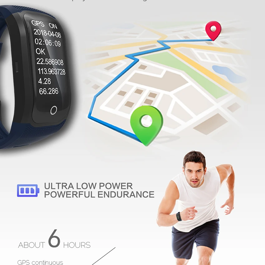 S908 GPS Smart Armband Fitness Armband Dynamische Herz Rate Smart Band IP68 Wasserdichte  G03 Tracker Smartband Uhr upgrade colo