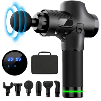 

2020 LCD Display Profession Massage Gun Body Muscle Deep Fascia Massager Muscle Pain Exercising Relaxation Slimming Shaping