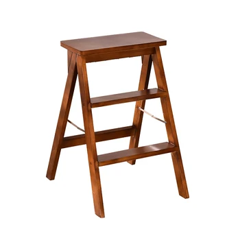

Solid wood folding stool simple portable multi-function ladder chair creative home kitchen high benchladder escalera plegable