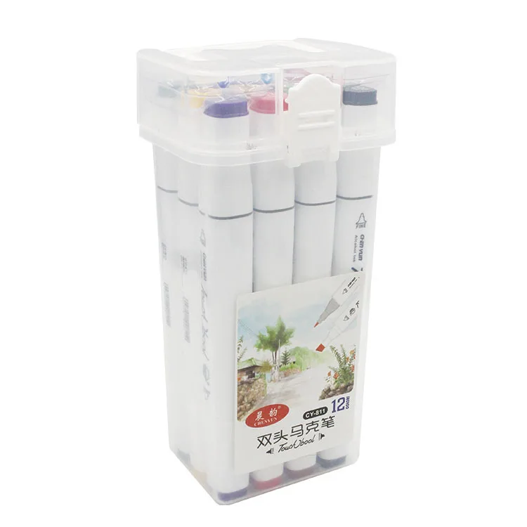 

Manufacturers Direct Selling Boxed Touch Color Double Headed Marker Package 40-Color 60-Color Students Anime Freehand Pen