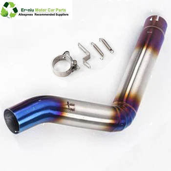 

Motorcycle 51mm Exhaust Middle Link Pipe Connection Pipe For Benelli TRK 502 TRK502 All Years Moto Escape Accessory Slip on 2017