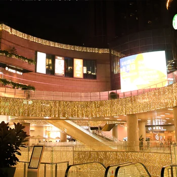 

5M Waterproof Outdoor Christmas Light Droop 0.4-0.6m Led Curtain Icicle String Lights Garden Mall Eaves Decorative Lights