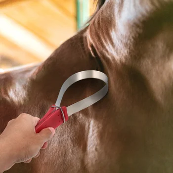 

Equine Tool Equine Sweat Scraper Horse Shedding Grooming Tool Horse Deshedding Cleaning Loop Tool Comfortable Grip