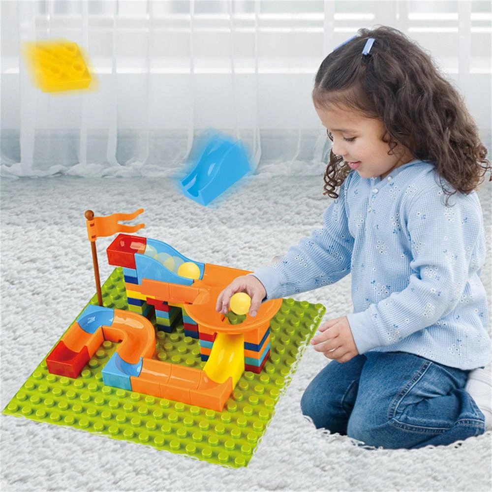 fluido aquí Medieval Bloques de construcción Montessori para niños de 2 a 4 años, bloques de  construcción de canicas para niños y niñas de 1 año, regalo de cumpleaños| Bloques| - AliExpress