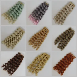Perruque bouclée en Fiber synthétique pour poupée russe, 20x100cm, accessoires, fil haute température pour BJD SD 