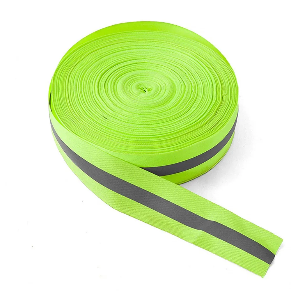 

5M High Visibility Safety Reflective cloth DIY Fluorescent webbing sewing on Reflective Tape For Clothing Warning Safety Trim