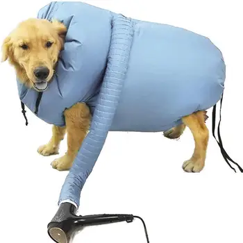 

Portable Pet Drying Bag Folding Dogs Hair Dryer Blow Bag Grooming Bag Pet Dry bag Cat Blow Pet dog dryer S,M,L Blue