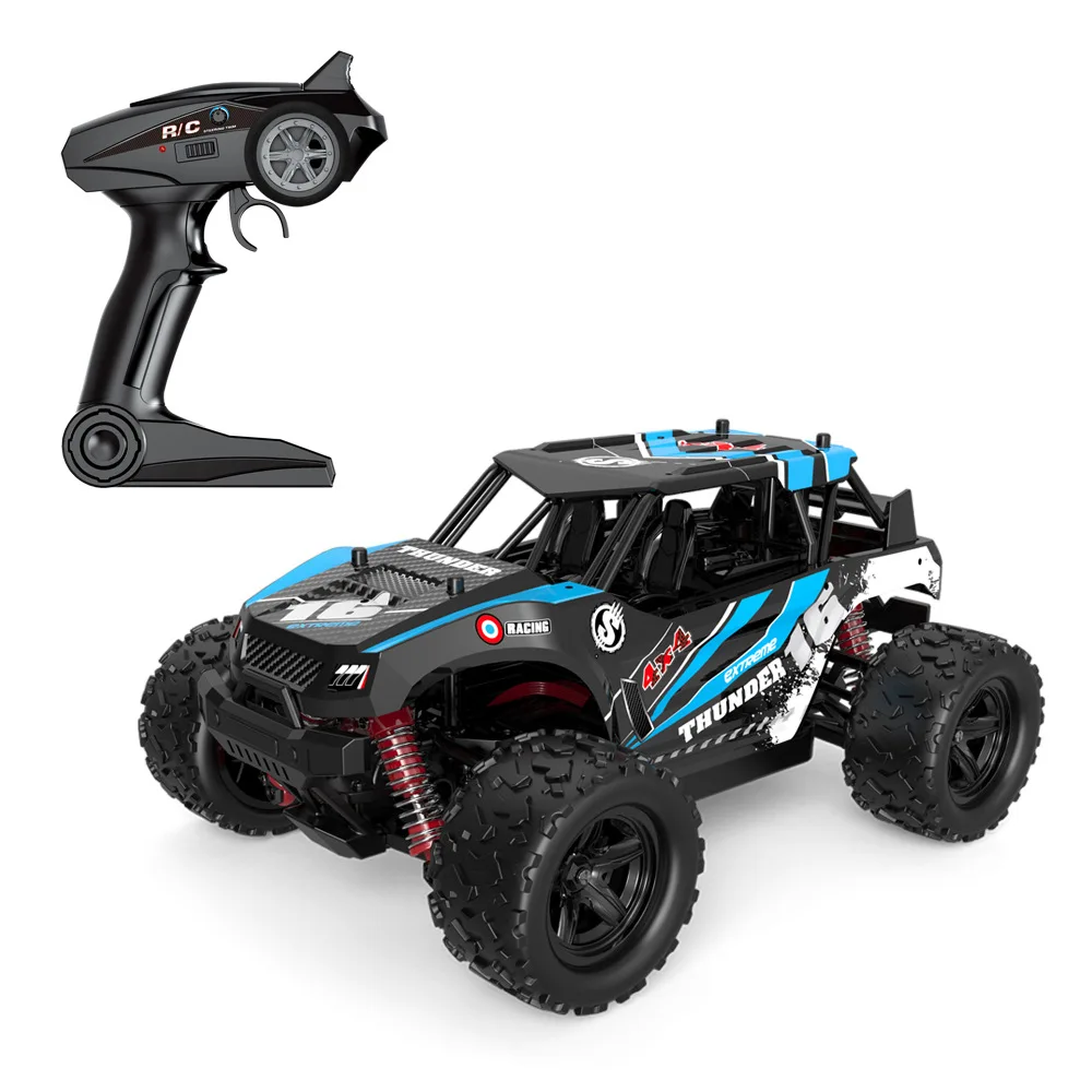 1/18 4WD RC автомобиль 36 км/ч высокоскоростной супер мотор 2,4 ГГц Внедорожный гоночный автомобиль модель RC Игрушки для мальчиков - Цвет: Синий
