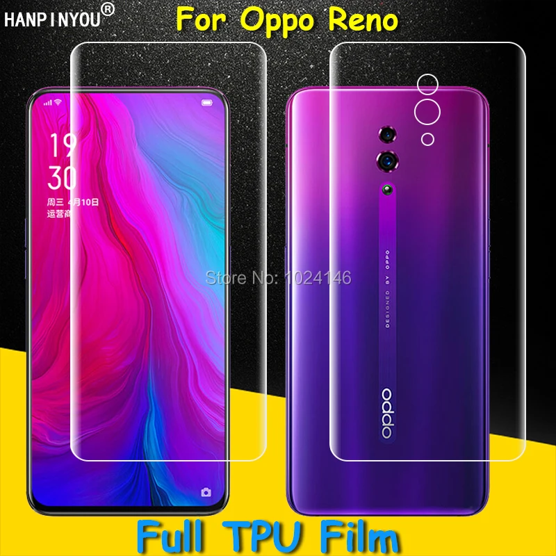 

Front / Back Full Coverage Clear Soft TPU Film Screen Protector For OPPO Reno / Z / 10x Zoom 5G , Cover Curved Parts (Not Glass)